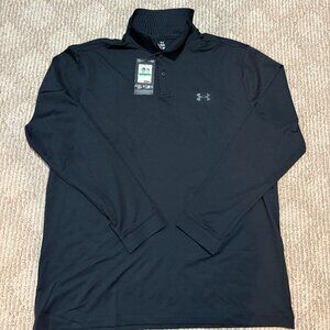 Under Armour Coldgear Storm Black Fleece Snap Golf Jacket 1317345 Men’s Sz Large